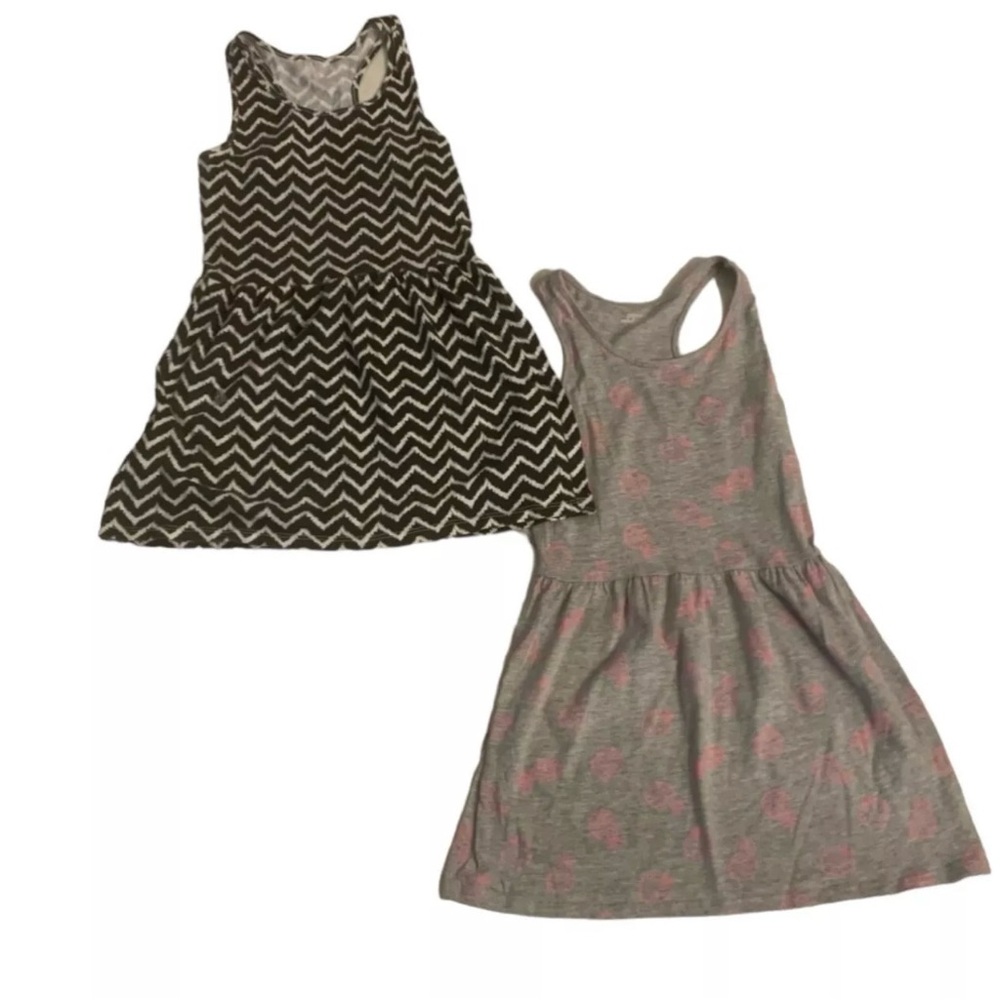 Piper Gray and Black Sleeveless Scoop Neck Sundress Casual